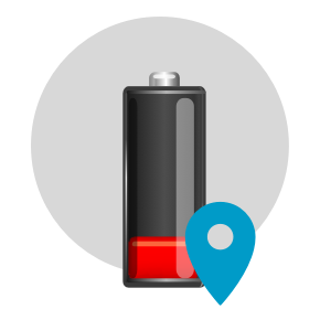 Lavt batteriniveau - ikon
